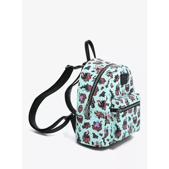 Loungefly Disney‎ Villains Tattoo Art Mini Backpack - Picture 2 of 4